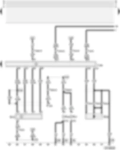 Wiring Diagram  AUDI A4 2002 - Diesel direct injection system control unit - engine speed sender - air mass meter - reversing light bulbs