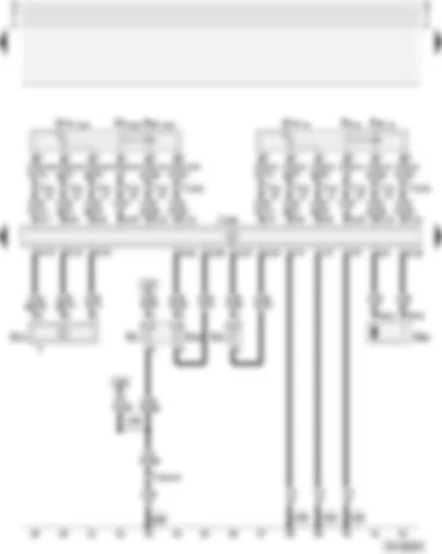 Wiring Diagram  AUDI A4 2001 - Diesel direct injection system control unit - accelerator pedal position sender - coolant temperature senders - oil temperature sender - charge air pressure sender - needle lift sender