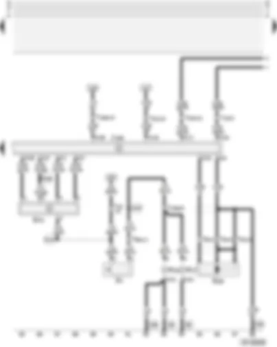 Wiring Diagram  AUDI A4 2001 - Diesel direct injection system control unit - engine speed sender - air mass meter - reversing light bulbs
