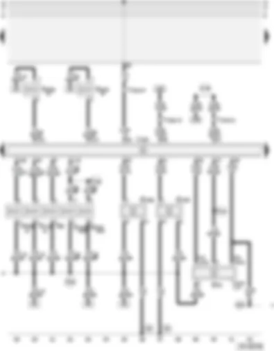 Wiring Diagram  AUDI A4 2002 - Motronic control unit - air mass meter - exhaust gas temperature senders - by-pass air cut-off valve - inlet camshaft timing adjustment valves