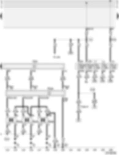 Wiring Diagram  AUDI A4 2002 - Motronic control unit - ignition coils - output stage - fuses