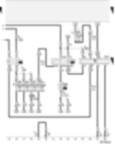 Wiring Diagram  AUDI A4 2001 - Fuel pump relay - Motronic control unit - Motronic current supply relay - fuses