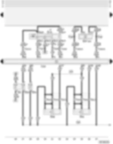 Wiring Diagram  AUDI A4 2000 - Motronic control unit - coolant temperature senders - knock sensors - cruise control system switch - intake air temperature sender