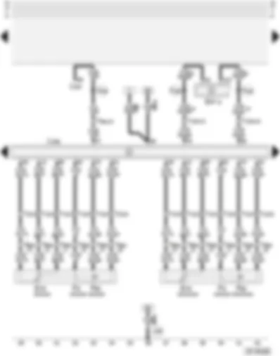 Wiring Diagram  AUDI A4 2002 - Diesel direct injection system control unit - accelerator pedal position sender