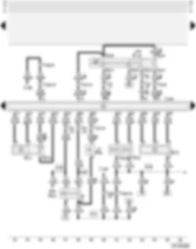 Wiring Diagram  AUDI A4 2002 - Diesel direct injection system control unit - exhaust gas recirculation valve - charge pressure control solenoid valve - brake light switch - cruise control system switch