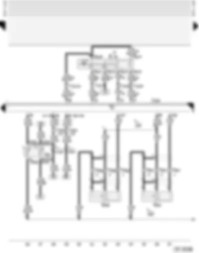 Wiring Diagram  AUDI A4 2002 - Motronic control unit - coolant temperature senders - knock sensors - cruise control system switch