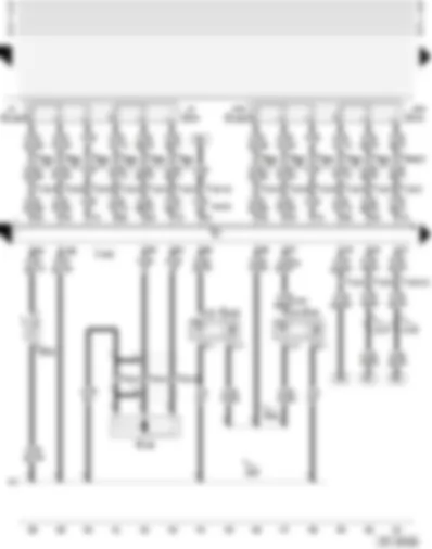 Wiring Diagram  AUDI A4 2002 - Motronic control unit - Hall senders - accelerator pedal position senders - intake air temperature sender