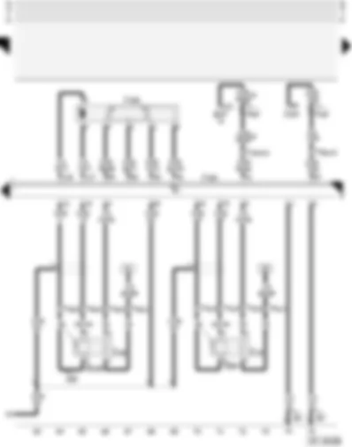 Wiring Diagram  AUDI A4 2002 - Motronic control unit - lambda probes - throttle valve control unit