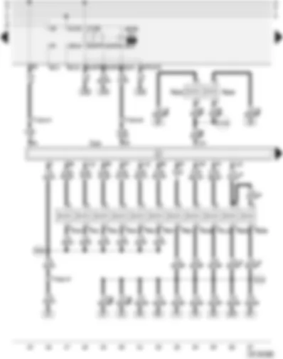 Wiring Diagram  AUDI A4 2002 - Motronic control unit - fuel pump relay - injectors
