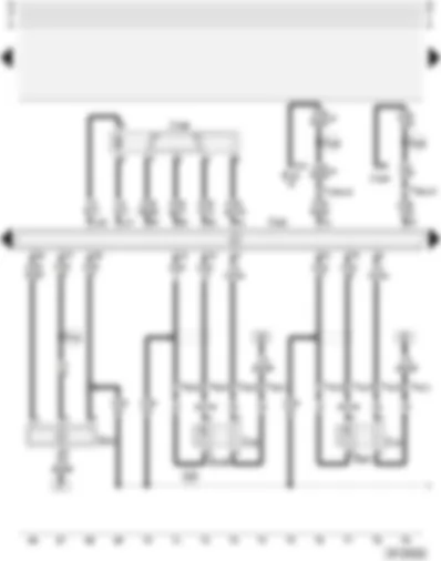 Wiring Diagram  AUDI A4 2002 - Motronic control unit - lambda probes - throttle valve control unit - air mass meter