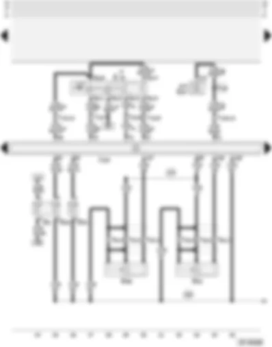 Wiring Diagram  AUDI A4 2002 - Motronic control unit - intake air temperature sender - coolant temperature senders - knock sensor