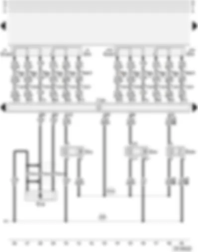 Wiring Diagram  AUDI A4 2002 - Motronic control unit - accelerator pedal position senders - Hall sender - engine speed sender