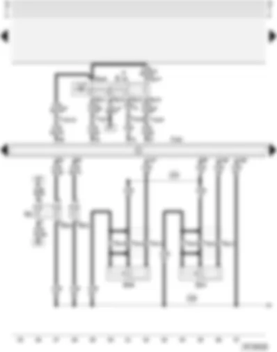 Wiring Diagram  AUDI A4 2002 - Motronic control unit - intake air temperature sender - coolant temperature senders - knock sensor