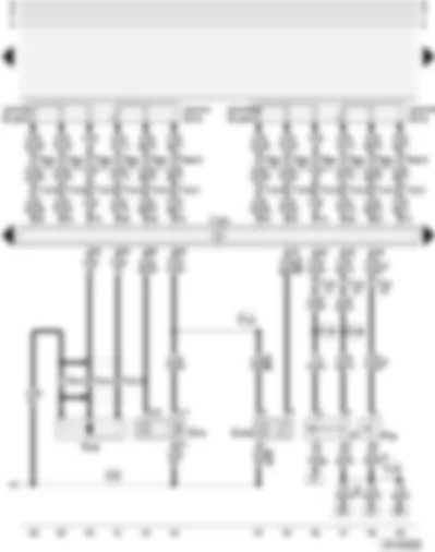Wiring Diagram  AUDI A4 2002 - Motronic control unit - brake light switch - accelerator pedal position senders - Hall sender - engine speed sender - clutch pedal switch