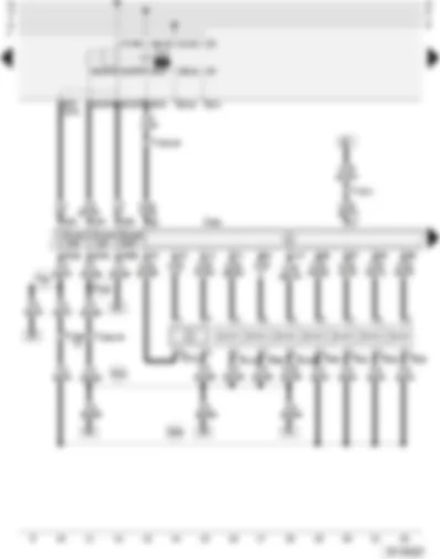 Wiring Diagram  AUDI A4 2002 - Simos control unit - fuel pump relay - air mass meter - injectors