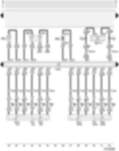 Wiring Diagram  AUDI A4 2002 - Diesel direct injection system control unit - accelerator pedal position sender - needle lift sender - coolant temperature senders