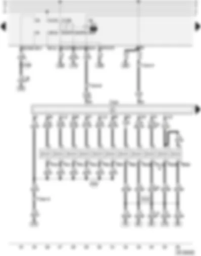 Wiring Diagram  AUDI A4 2002 - Motronic control unit - fuel pump relay - injectors