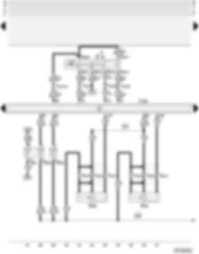 Wiring Diagram  AUDI A4 2002 - Motronic control unit - coolant temperature senders - knock sensors - intake air temperature sender - cruise control system switch
