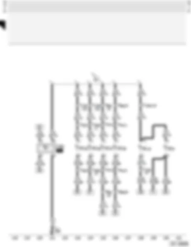 Wiring Diagram  AUDI A4 2002 - Central locking and anti-theft alarm system with interior monitoring - active door reflectors - Audi Avant models