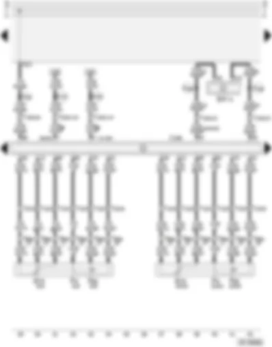 Wiring Diagram  AUDI A4 2002 - Diesel direct injection system control unit - accelerator pedal position sender