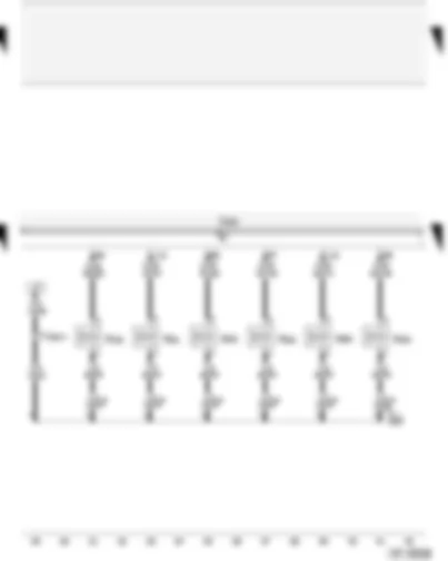 Wiring Diagram  AUDI A4 2002 - Motronic control unit - injectors