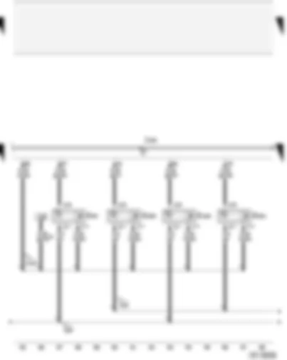 Wiring Diagram  AUDI A4 2002 - Hall senders - Motronic control unit