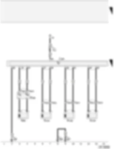 Wiring Diagram  AUDI A4 2001 - Airbags on driver’s and front passenger’s side - belt tensioners - igniters