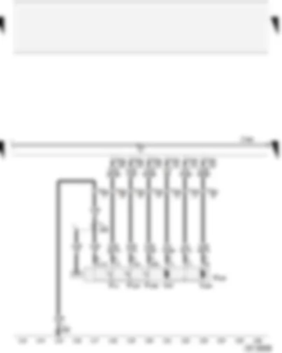 Wiring Diagram  AUDI A4 2003 - Convenience system central control unit - rear right central locking lock unit (without rear electric windows)