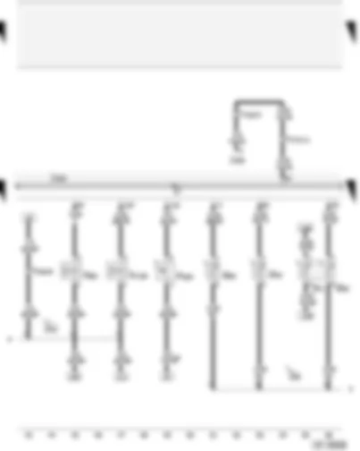 Wiring Diagram  AUDI A4 2002 - Coolant temperature senders - intake air temperature sender - Motronic control unit - activated charcoal filter system solenoid valve 1 - intake manifold change-over valve