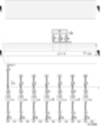 Wiring Diagram  AUDI A4 2002 - Control unit with display in dash panel insert - illumination for dash panel vents - radio controlled clock