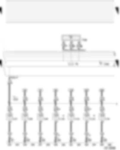 Wiring Diagram  AUDI A4 2002 - Control unit with display in dash panel insert - illumination for dash panel vents - radio controlled clock