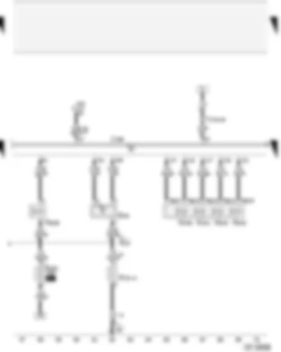 Wiring Diagram  AUDI A4 2001 - Diesel direct injection system control unit - intake manifold flap change-over valve - unit injector solenoid valves - Hall sender