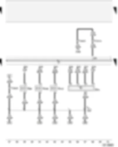 Wiring Diagram  AUDI A4 2002 - Air mass meter - Motronic control unit - activated charcoal filter system solenoid valve 1 - secondary air inlet valve - intake manifold change-over valve