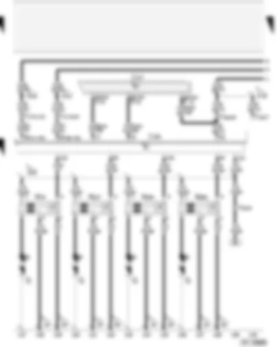 Wiring Diagram  AUDI A4 2002 - Motronic control unit - ignition coils