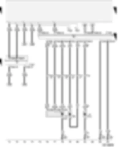 Wiring Diagram  AUDI A4 2001 - Onboard power supply control unit - steering column electronics control unit - windscreen wiper motor - washer pump - headlight washer system pump