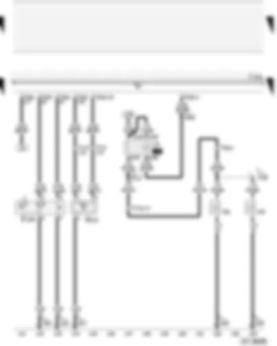 Wiring Diagram  AUDI A4 2001 - Hazard warning lights button - dual tone horn - rain sensor - onboard power supply control unit