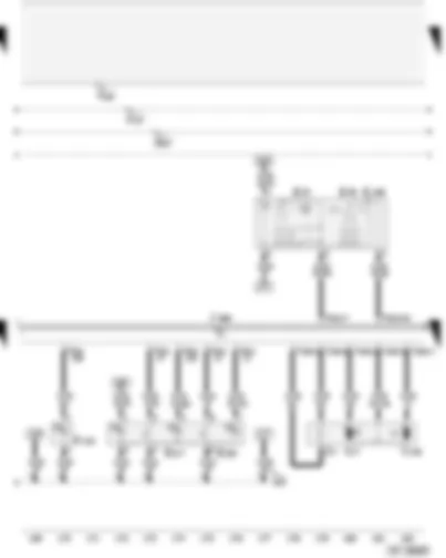 Wiring Diagram  AUDI A4 2001 - Door control unit (driver’s side) with electric windows - electric exterior mirror - alarm system off switch - interior monitor switch - mirror adjustment switch