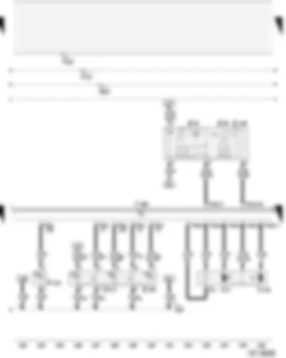 Wiring Diagram  AUDI A4 2003 - Door control unit (driver’s side) with electric windows - electric exterior mirror - interior monitor switch - alarm system off switch - mirror adjustment switch