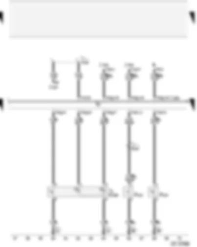 Wiring Diagram  AUDI A4 2003 - Convenience system central control unit - rear lid contact switch for anti-theft alarm - contact switch in lock cylinder for rear lid