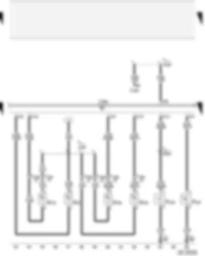Wiring Diagram  AUDI A4 2001 - Convenience system central control unit - rear lid contact switch for anti-theft alarm - contact switch in lock cylinder for rear lid - footwell lights