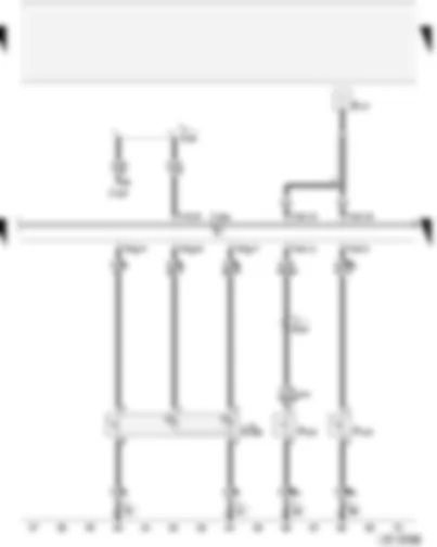 Wiring Diagram  AUDI A4 2002 - Convenience system central control unit - rear lid contact switch for anti-theft alarm - contact switch in lock cylinder for rear lid - aerial