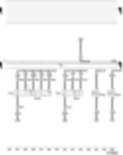 Wiring Diagram  AUDI A4 2006 - Engine control unit 2 - lambda probes - left electrohydraulic engine mounting solenoid valve - fuel metering valve 2