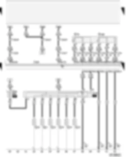 Wiring Diagram  AUDI A4 2006 - Accelerator position sender - automatic glow period control unit - engine glow plugs