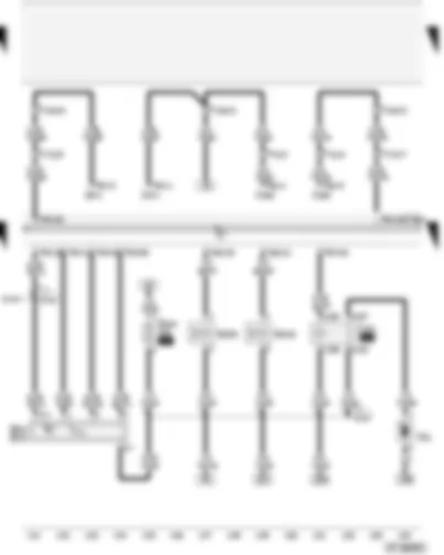 Wiring Diagram  AUDI A4 2006 - Engine control unit - intake air temperature sender - air mass meter - inlet camshaft control valve - continued coolant circulation pump - radiator fan control unit