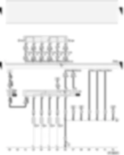 Wiring Diagram  AUDI A4 2007 - Accelerator position sender - automatic glow period control unit - engine glow plugs