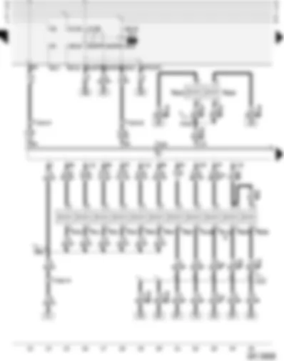 Wiring Diagram  AUDI A4 2002 - Motronic control unit - fuel pump relay - injectors
