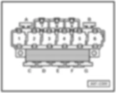 AUDI A4 2003 Position of relays, relay carrier (9-pin) with onboard supply control unit, up to July 2004