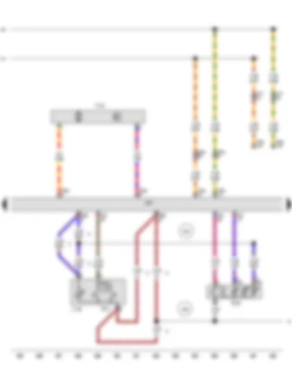 Wiring Diagram  AUDI A5 CABRIOLET 2011 - Window regulator switch in front passenger door - Front passenger side interior locking switch - Front passenger door control unit - Front passenger side window regulator motor