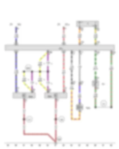 Wiring Diagram  AUDI A5 CABRIOLET 2009 - Ambient temperature sensor - Refrigerant pressure and temperature sender - Air conditioner compressor regulating valve