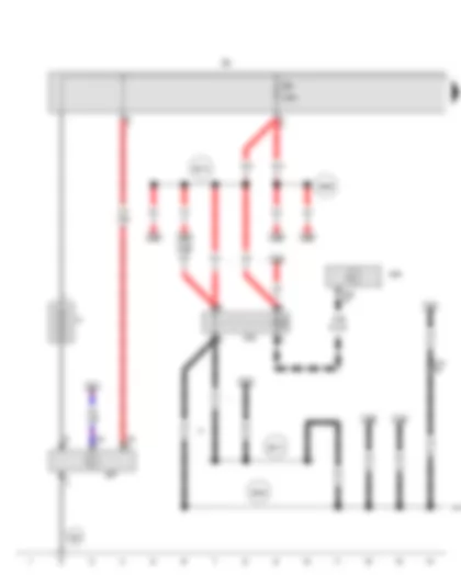 Wiring Diagram  AUDI A5 2009 - Battery - Battery monitor control unit - Fuse 1 in fuse holder A
